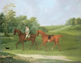 Cavalier menant un cheval, vers 1810